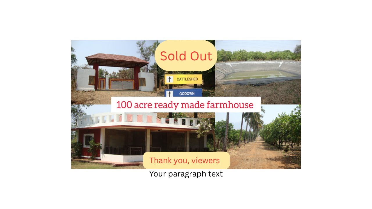 100 Acre Ready-Made Farmhouse for Sale