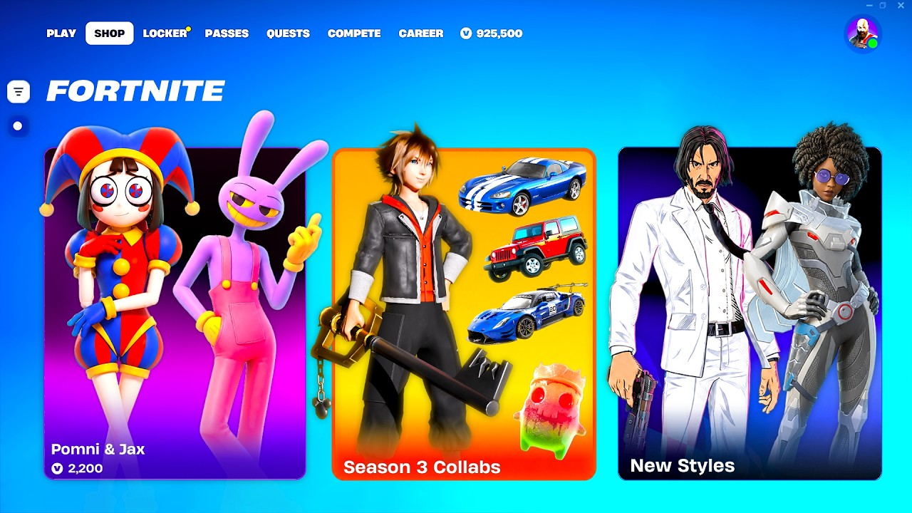 LEAKED (Pomni & Jax, SEASON 3 Collabs Update, SHOPS, Free Rewards) Fortnite