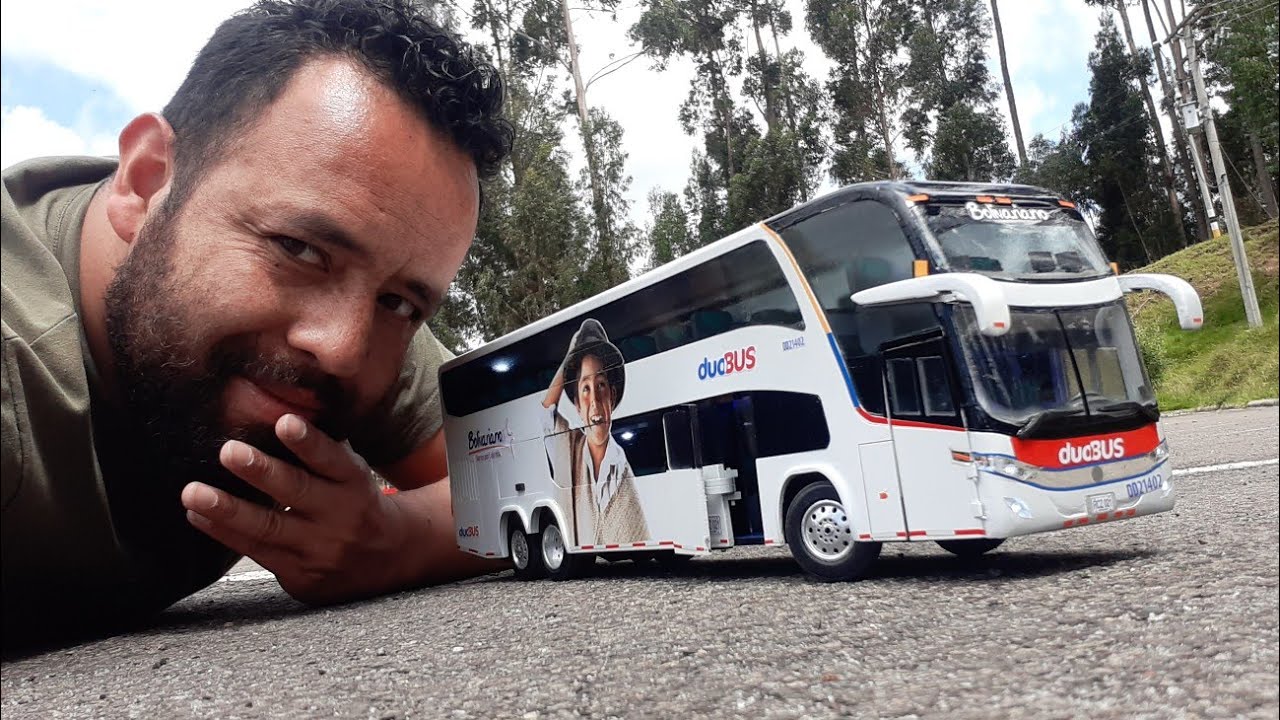 Marcopolo 1800 DD a Escala 1:32 || radio control (RC)  replica Dúo Bus Expresó Bolivariano