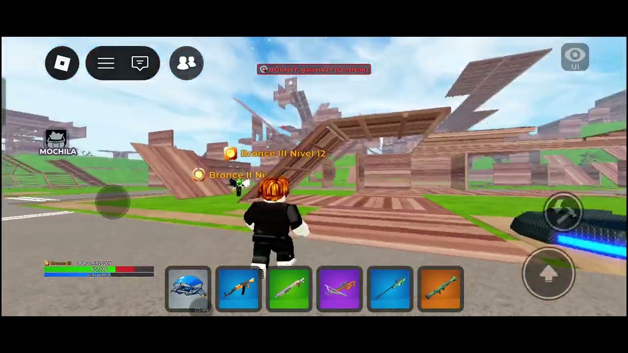 Fortnite versión roblox una batalla dura ⚔️⚔️#dalelike #roblox #suscribete 