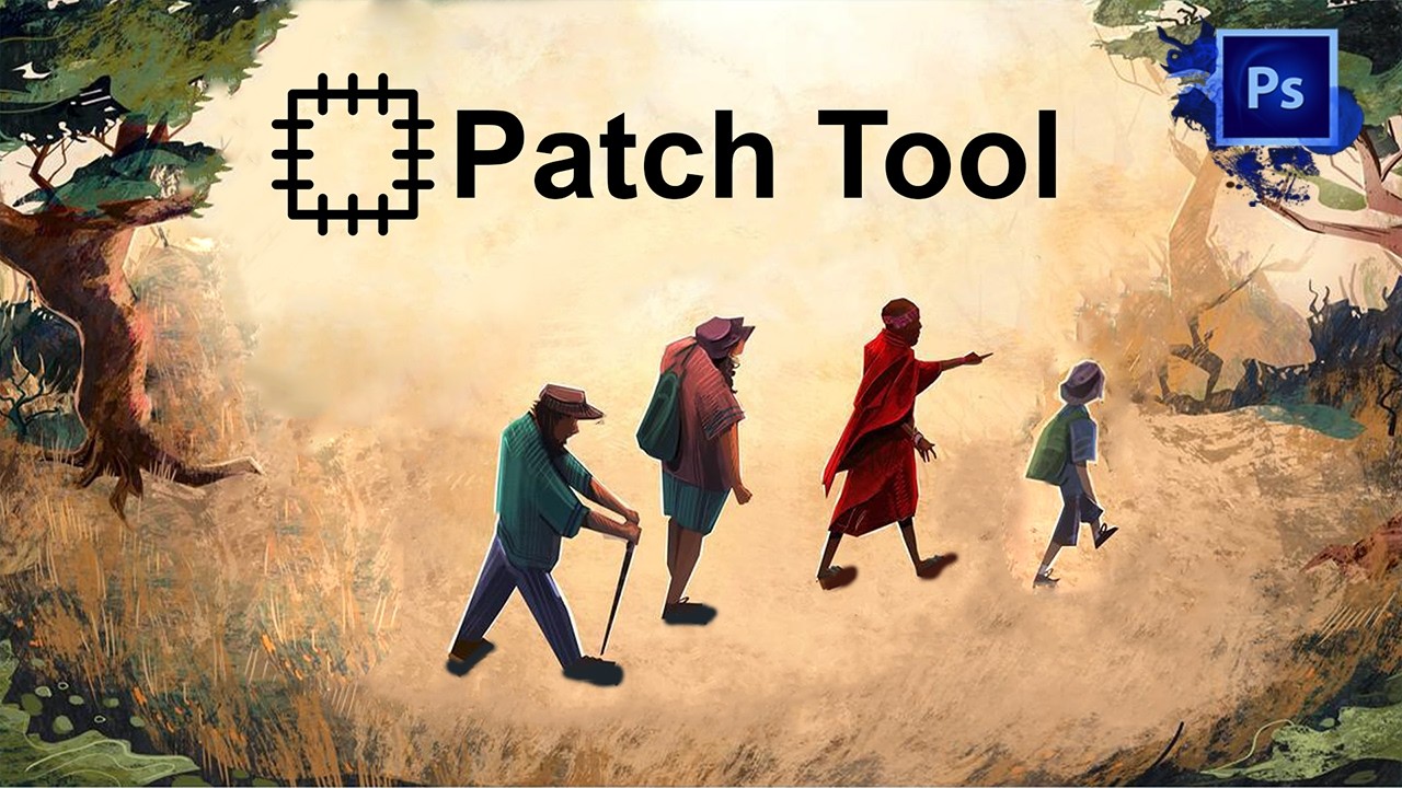 Adobe Photoshop class 30 patch tool Urdu/Hindi