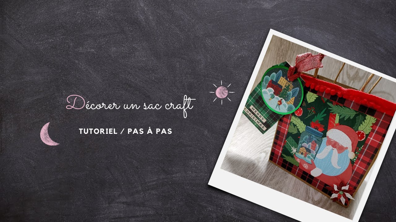 Tuto divers #12 - Décorer un sac kraft #action #christmas #dsdrosebonboncoco