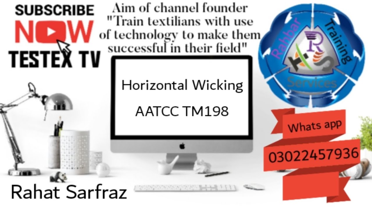 Horizontal Wicking | AATCC TM198 | Testex TV | Textile testing #testextv #rahatsarfraz