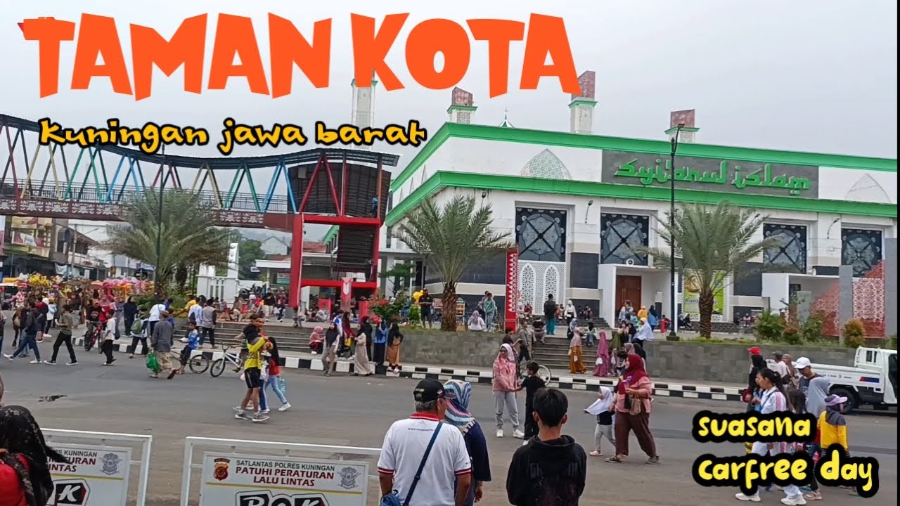 Taman kota kuningan jawa barat , suasana carfree day #jakaajka