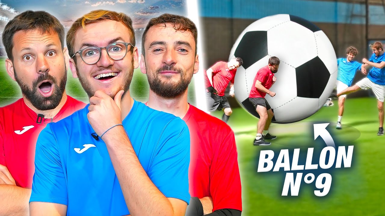 Jouer au foot avec des ballons de plus en plus gros à chaque but