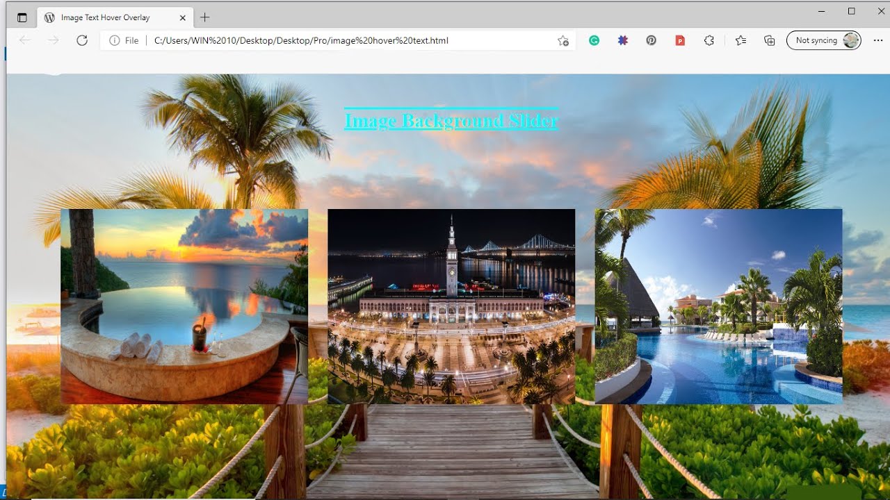 Image Hover Text in visual studio using HTML & CSS Tutorial.