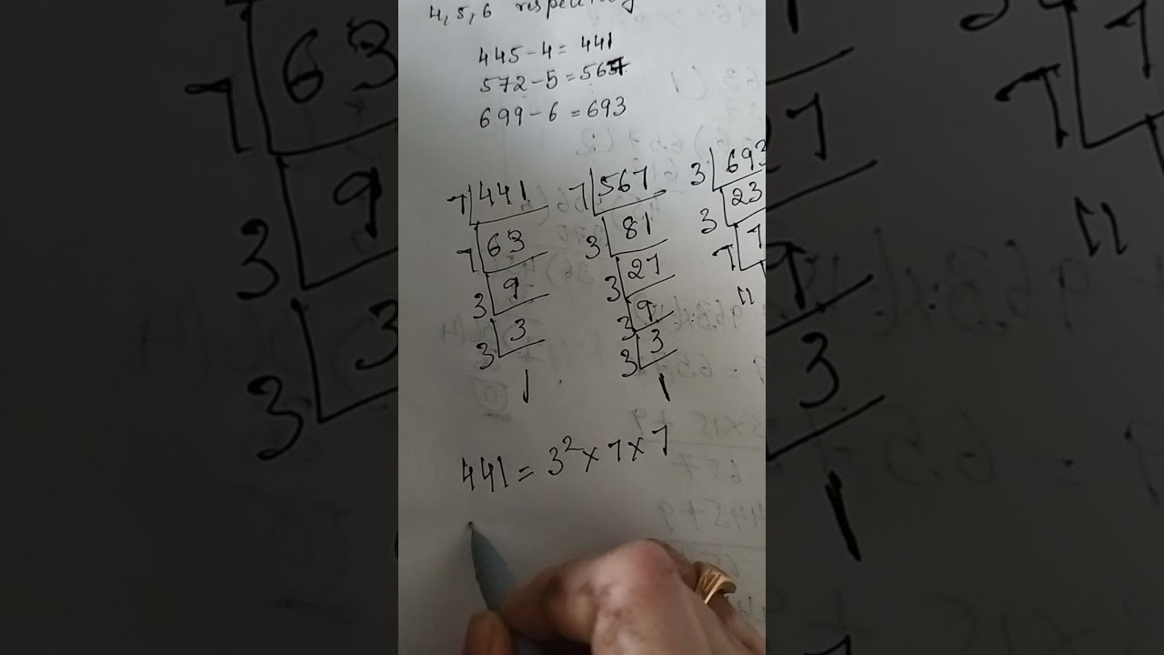 Find the greatest number that will divide 445,572,699 leave reminders 4,5,6 respectively
