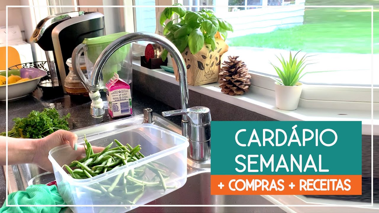 Montando cardápio semanal + compra de mercado + receitas • Lu Azevedo