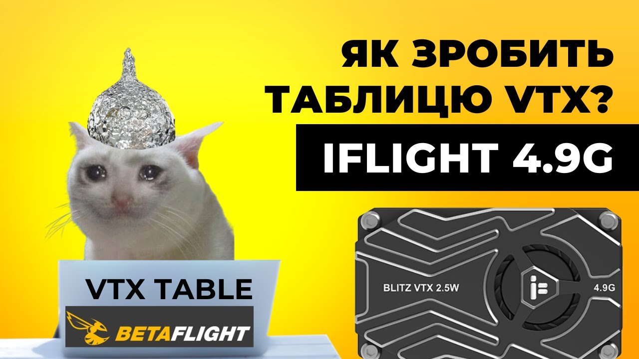 Як зробити і перевірити таблицю VTX? На прикладі BLITZ Whoop 4.9GHz 2.5W VTX