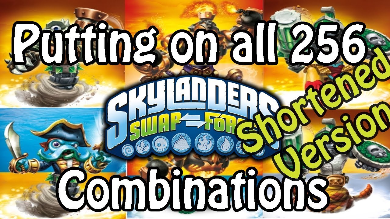 Skylanders Swap Force All 256 Combinations (сокращенная версия)