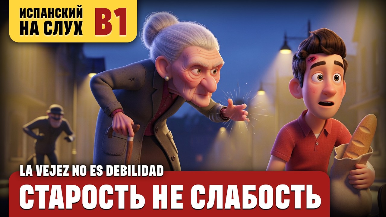 Старость не слабость. Весёлый рассказ (уровень B1). Испанский на слух.