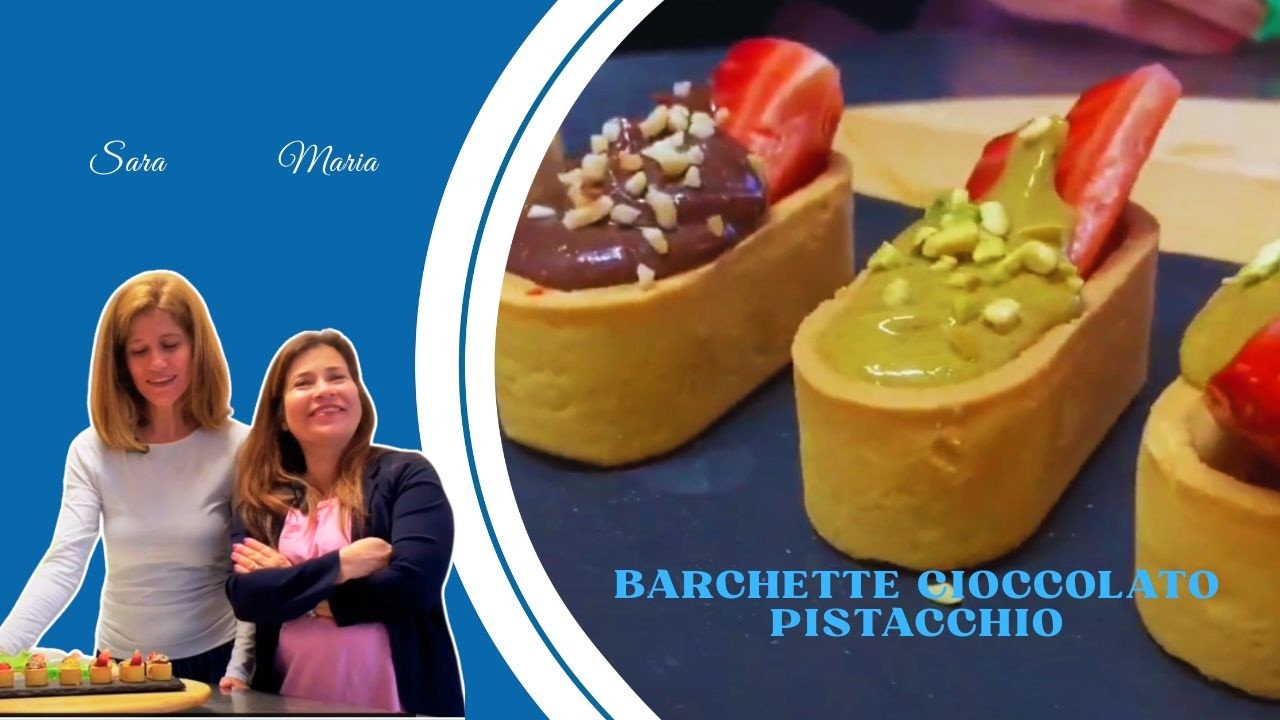 Barchette di Pasta Frolla AL CIOCCOLATO e PISTACCHIO 🍫🌿 – La Ricetta Segreta di Maria e Sara!