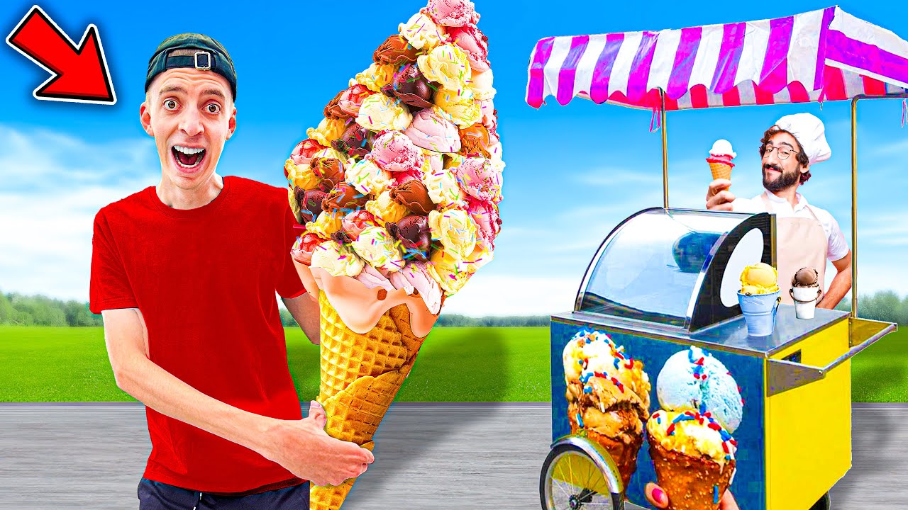 ich kaufe 100 KUGELN EIS! (WELTREKORD)