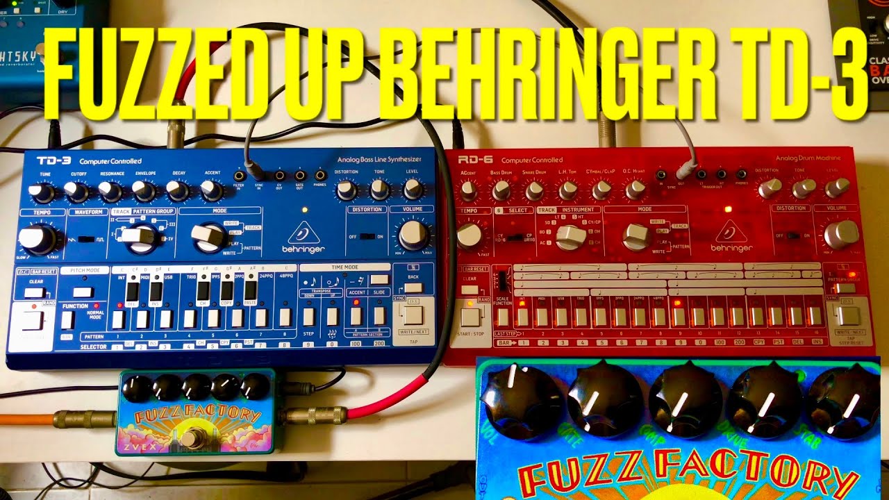 Fuzzed Up Behringer TD-3 - Extreme distortion for your bass synthesizer with Zvex Fuzz Factory