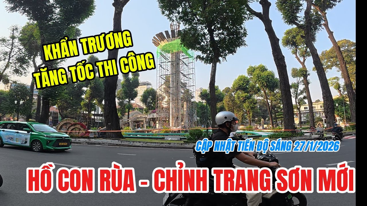 Cận cảnh hình ảnh cải tạo Hồ Con Rùa, Chợ Bến Thành tại Sai Gon-Cập nhật sáng 27/1- Đâu Đó Sai Gòn
