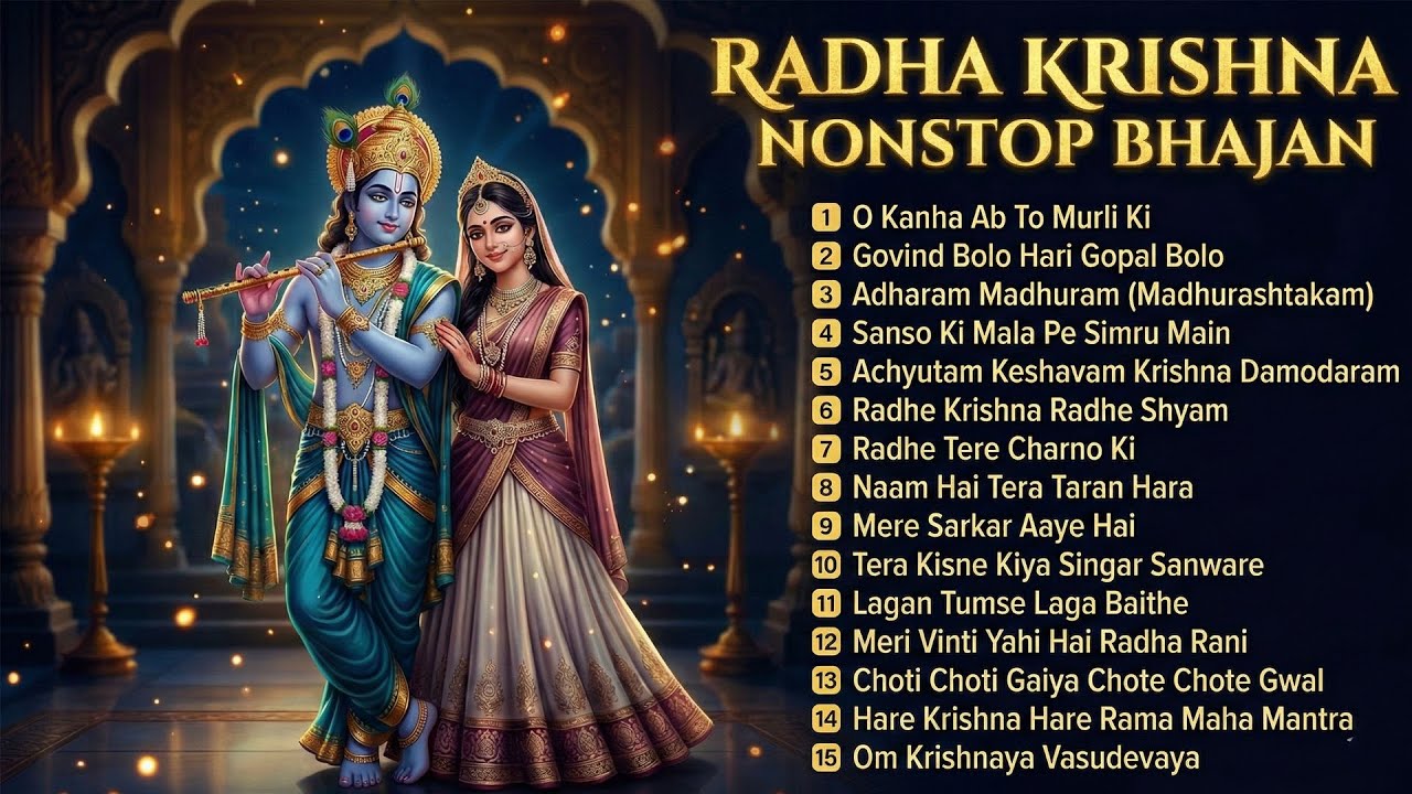 15 Nonstop Radha Krishna Bhajans | Bhakti Songs for Peace | मन को सुकून