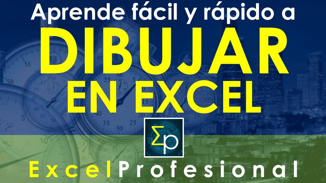 Como dibujar en excel | Dibujar con excel | Cómo hacer dibujos en excel | Excelprofesional