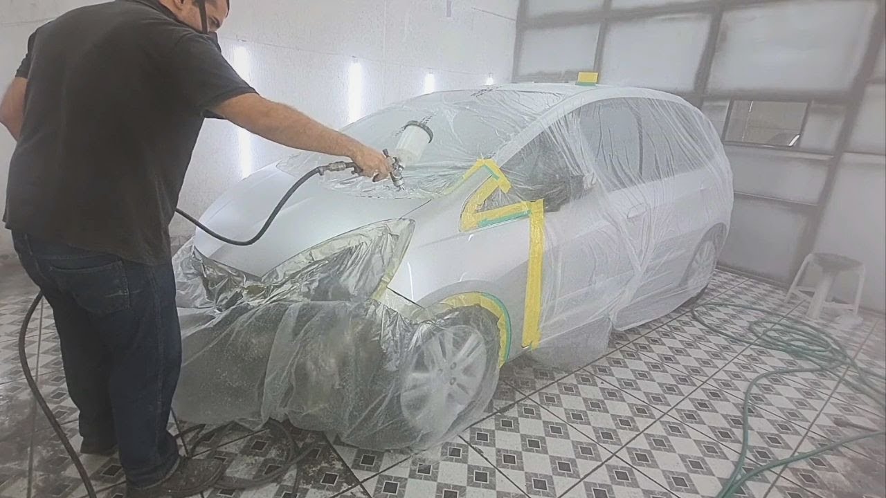 PINTURA NA PR&Aacute;TICA HONDA FIT PRATA GLOBAL