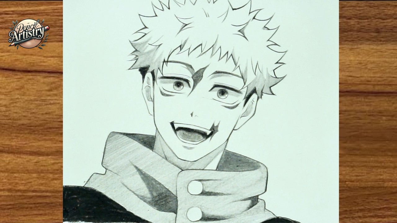 How to Draw Yuji Itadori from Jujutsu Kaisen || Step by Step Pencil Drawing