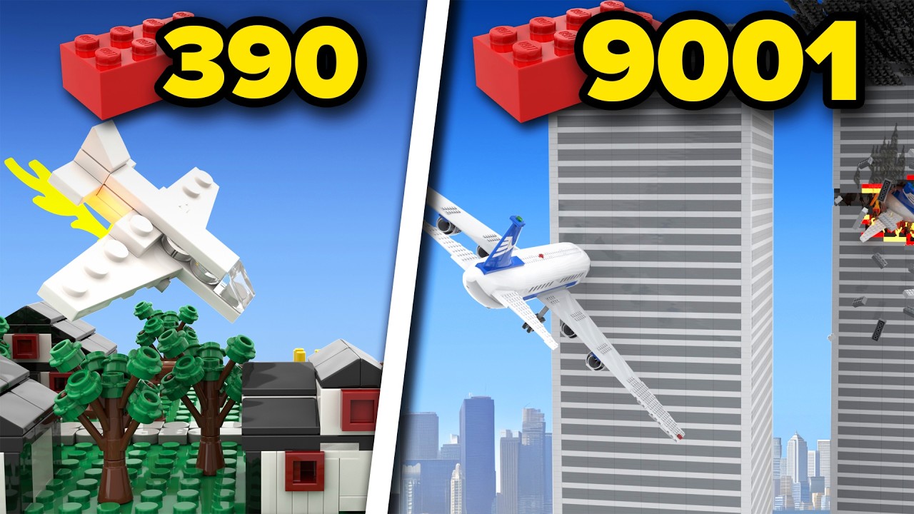 LEGO Planes VS Buildings in Different Scales