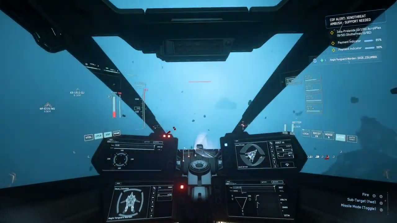 AADX : StarCitizen 3.23.1A : Aegis Vanguard Warden w/ Deadbolt V ; XenoThreat!