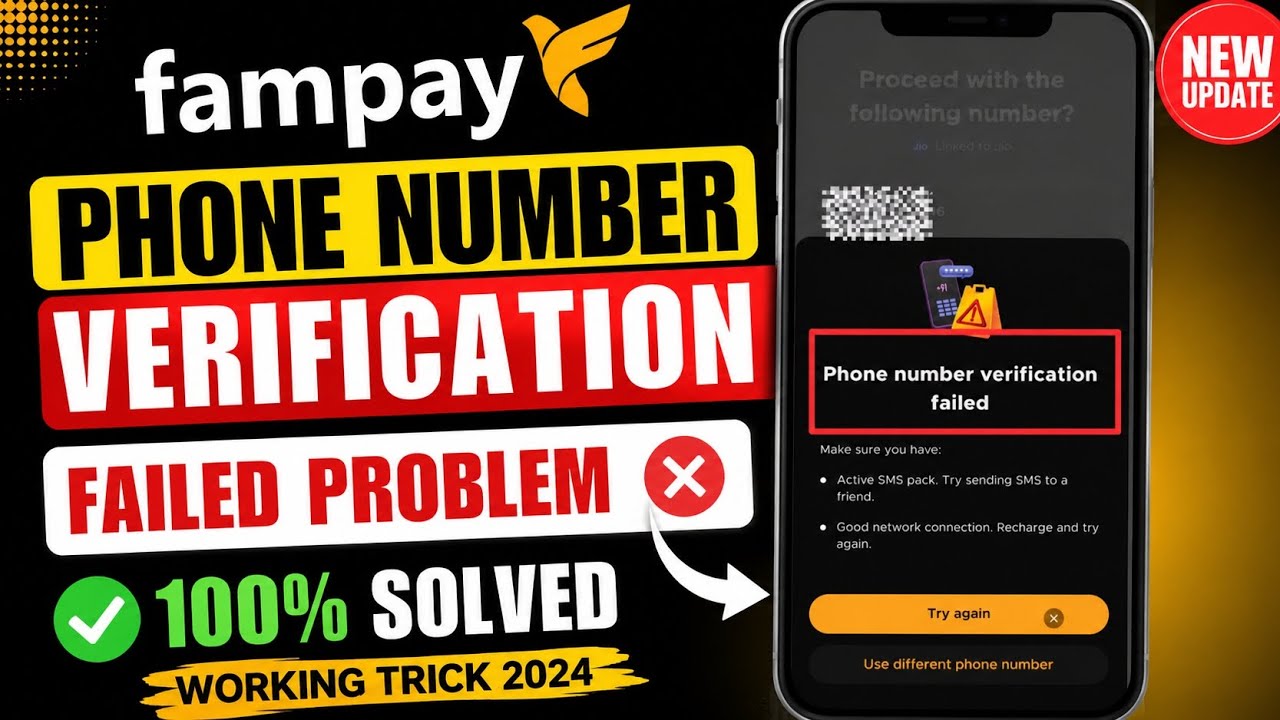 FamPay Phone Number Verification Failed Problem 100% Solved 🔥