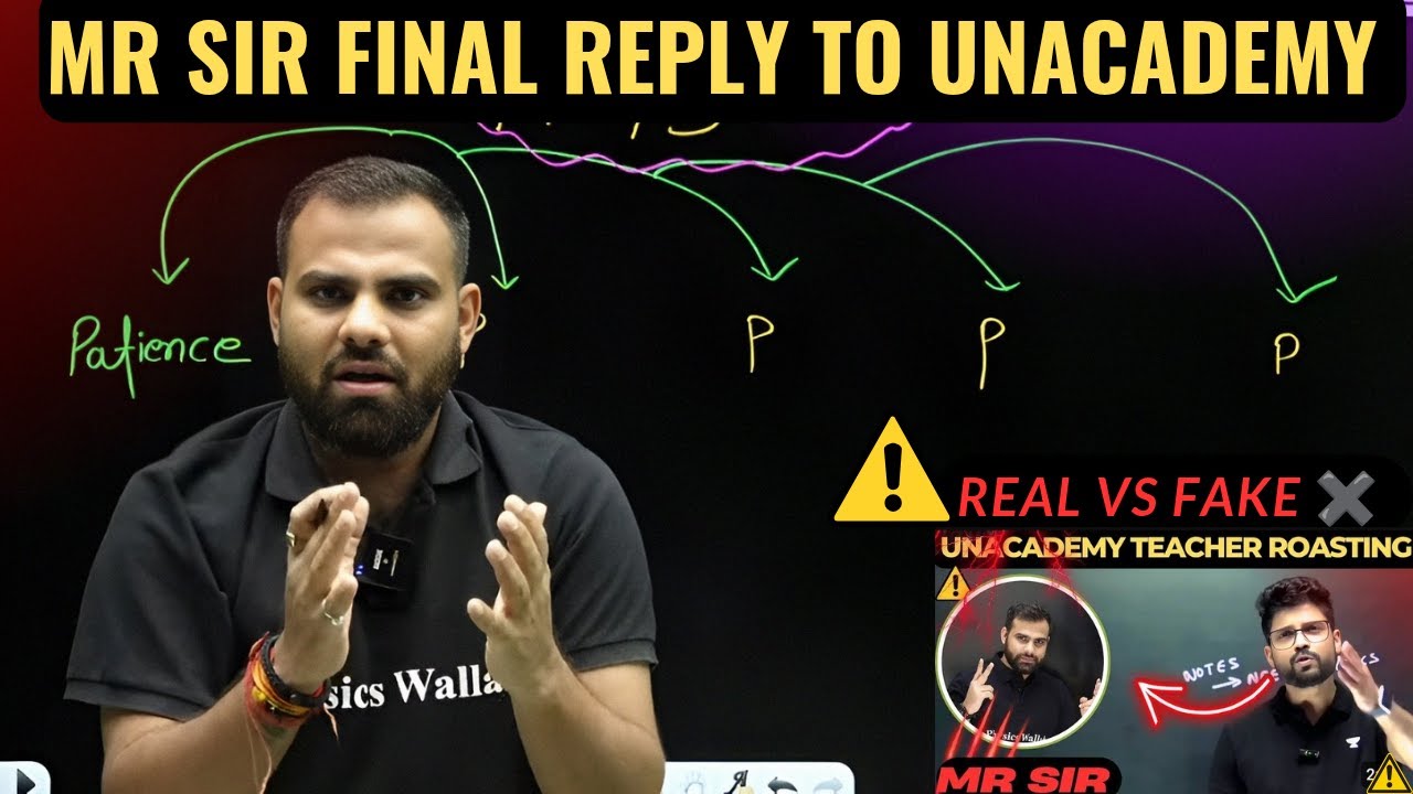 MR SIR FINAL REPLY TO UNACADEMY TEACHER ROAST || MR SIR VS PRATEEK JAIN SIR ||