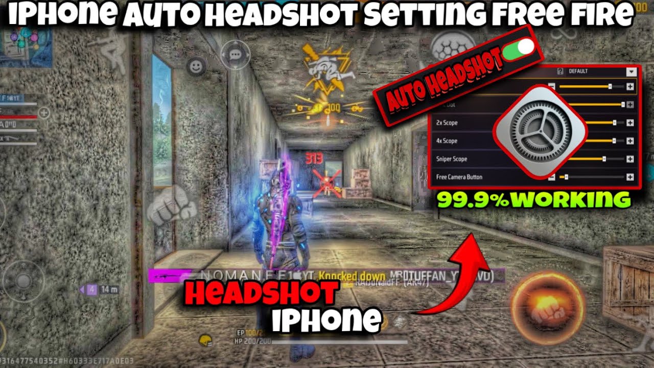 iPhone 📲 Headshot Setting ⚙️ Free Fire 🔥| Best One Tap Sensitivity 🚀 | iPhone headshot setting ⚙️ 