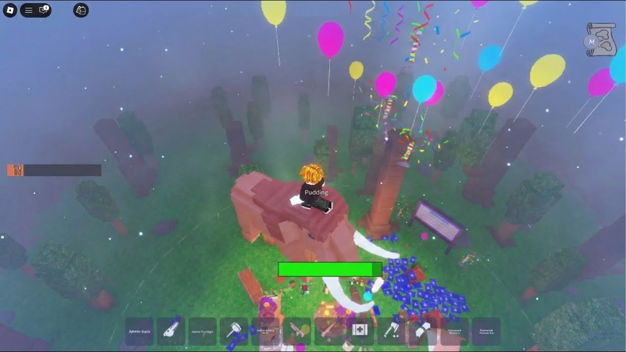 99 Nights in the Forest Update Party ROBLOX