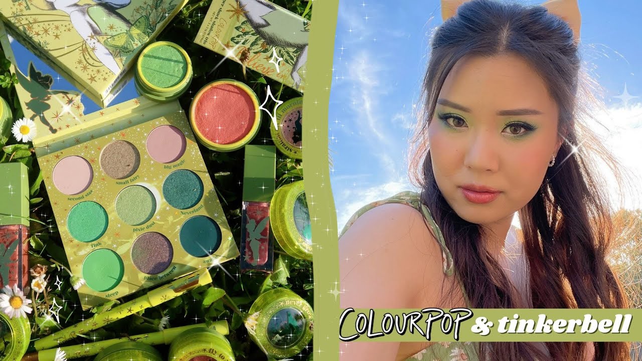 COLOURPOP X TINKERBELL 💚 3 LOOKS, COMPARISONS + REVIEW!