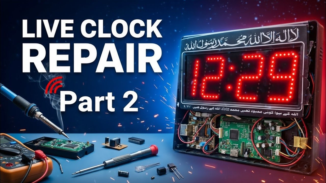 LIVE: Part 2 Masjid Digital Clock Repair Fix| مسجد کی ڈیجیٹل گھڑی ٹھیک کریں