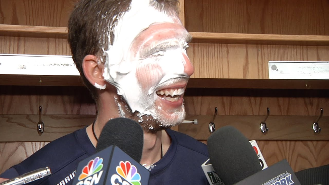 Evgeny Kuznetsov Gets Shaving Creamed After Hat Trick