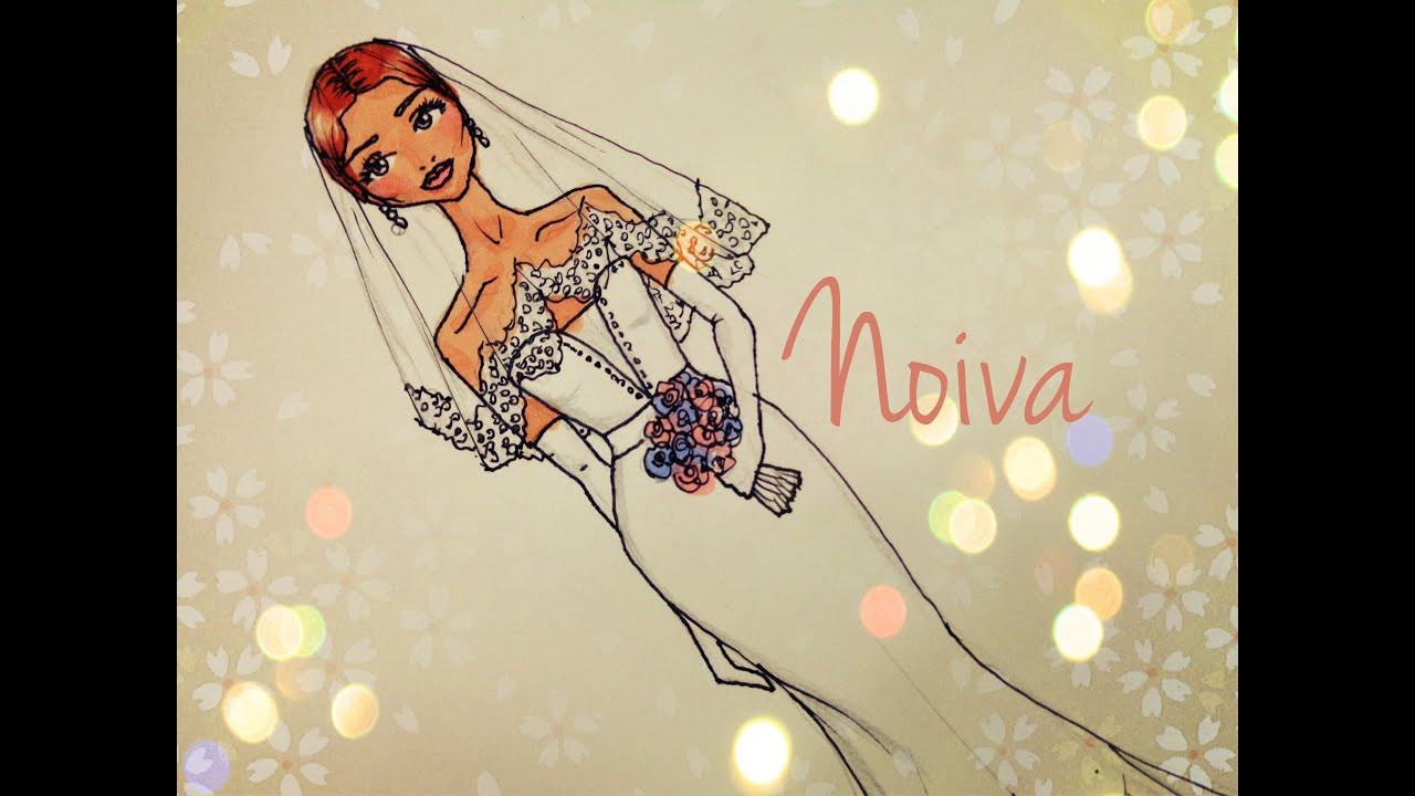 Desenho de Moda Rápido -  Vestido Noiva (sereia)