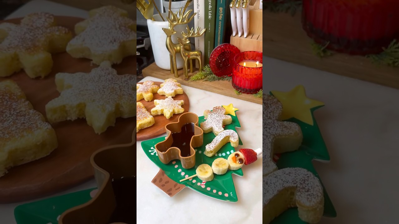 Christmas Breakfast Idea 🥞 #christmas #christmasbreak #easyrecipe  #christmastreats #foodforkids