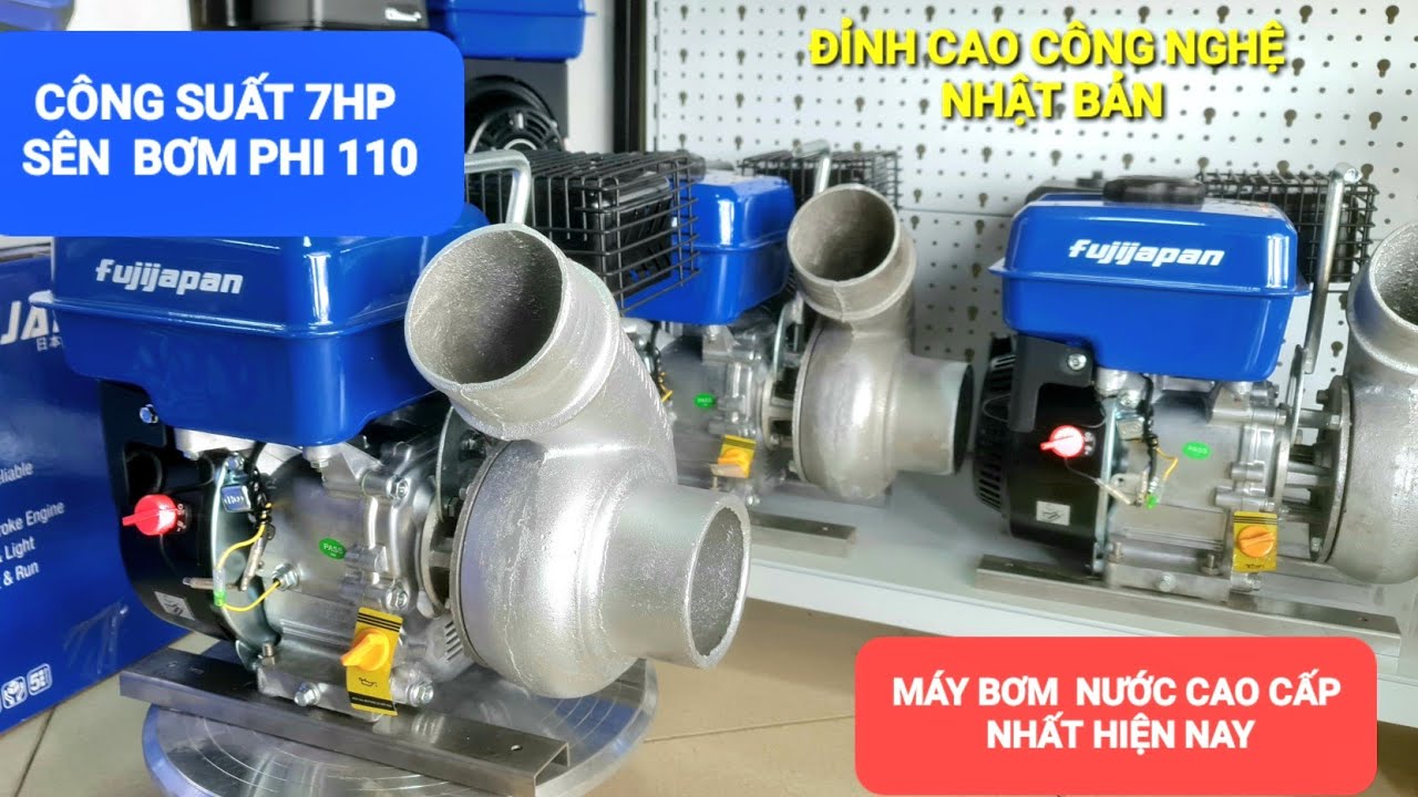 Máy bơm nước 7HP  FUJIJAPAN chạy ống phi 110 cao cấp tốt nhất hiện nay.