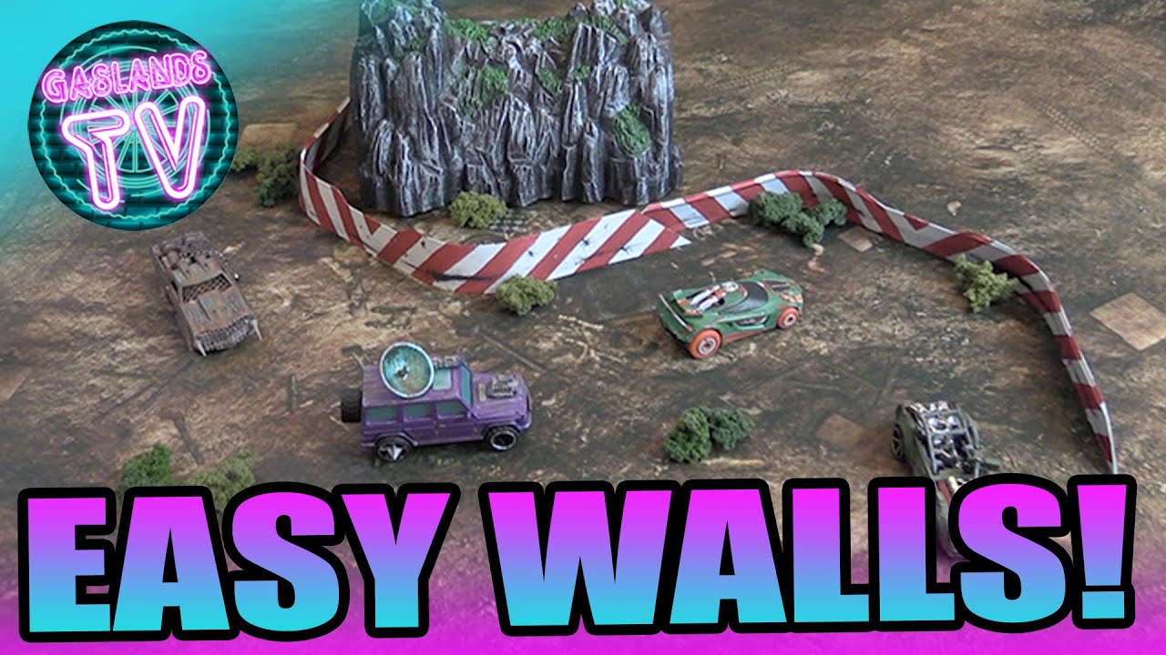 Easy miniature Terrain! Great for Gaslands, Autokill, and other Racing Games!