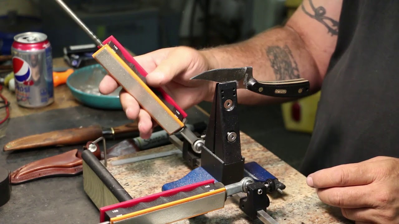 Using The Wicked Edge To Sharpen A Couple Hunting Knives