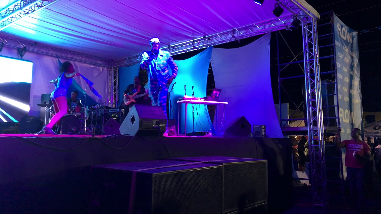Porkyman performing Go with the Flow at Flow Soca Rave 2018