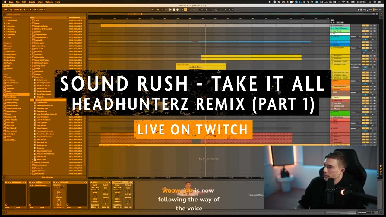 Take it all - Headhunterz remix livestream part 1 [Twitch]