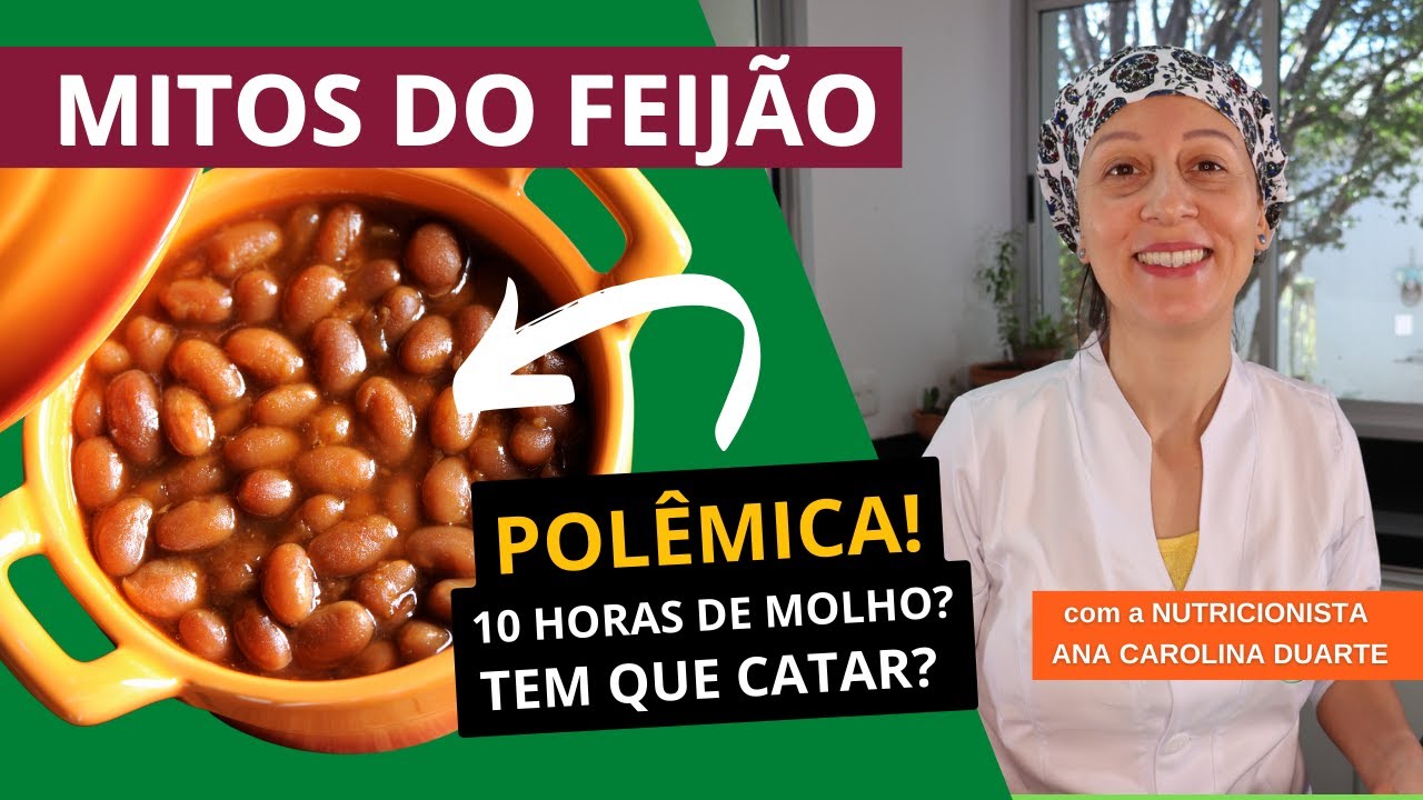FEIJÃO DO JEITO CERTO! Tem que deixar de molho? Feijão dá gases? - Nutricionista Ana Carolina