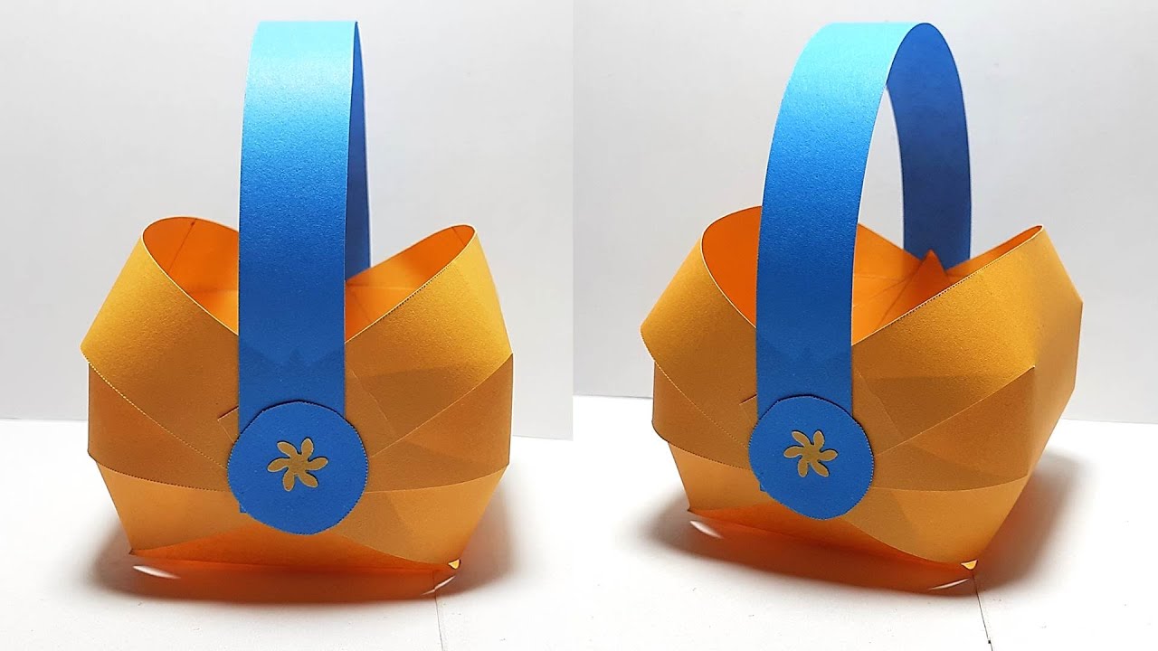 Easy Paper Crafts: How to Make Paper Basket Step by Step | Origami Basket | DIY Paper Basket Making