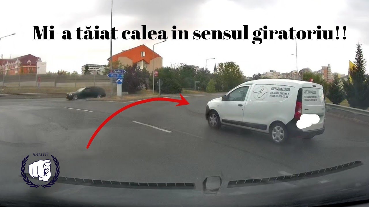 ERA SA FAC ACCIDENT ÎN SENSUL GIRATORIU!! A cui e vina ?