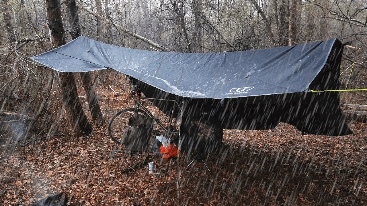 Stealth Camping in the RAIN | Solo Overnight Under a Water Tower