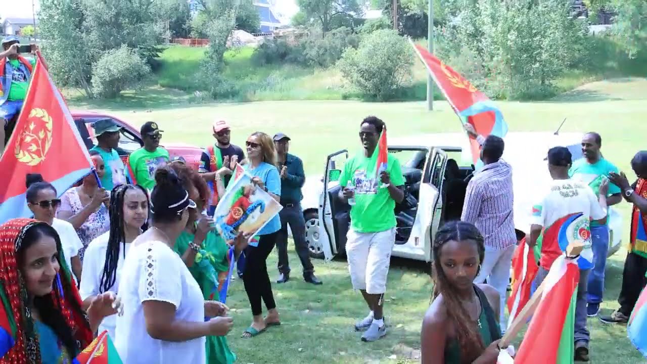 Eritrean in Calgary honoring their sprint champion Biniam Ghirmay 2024