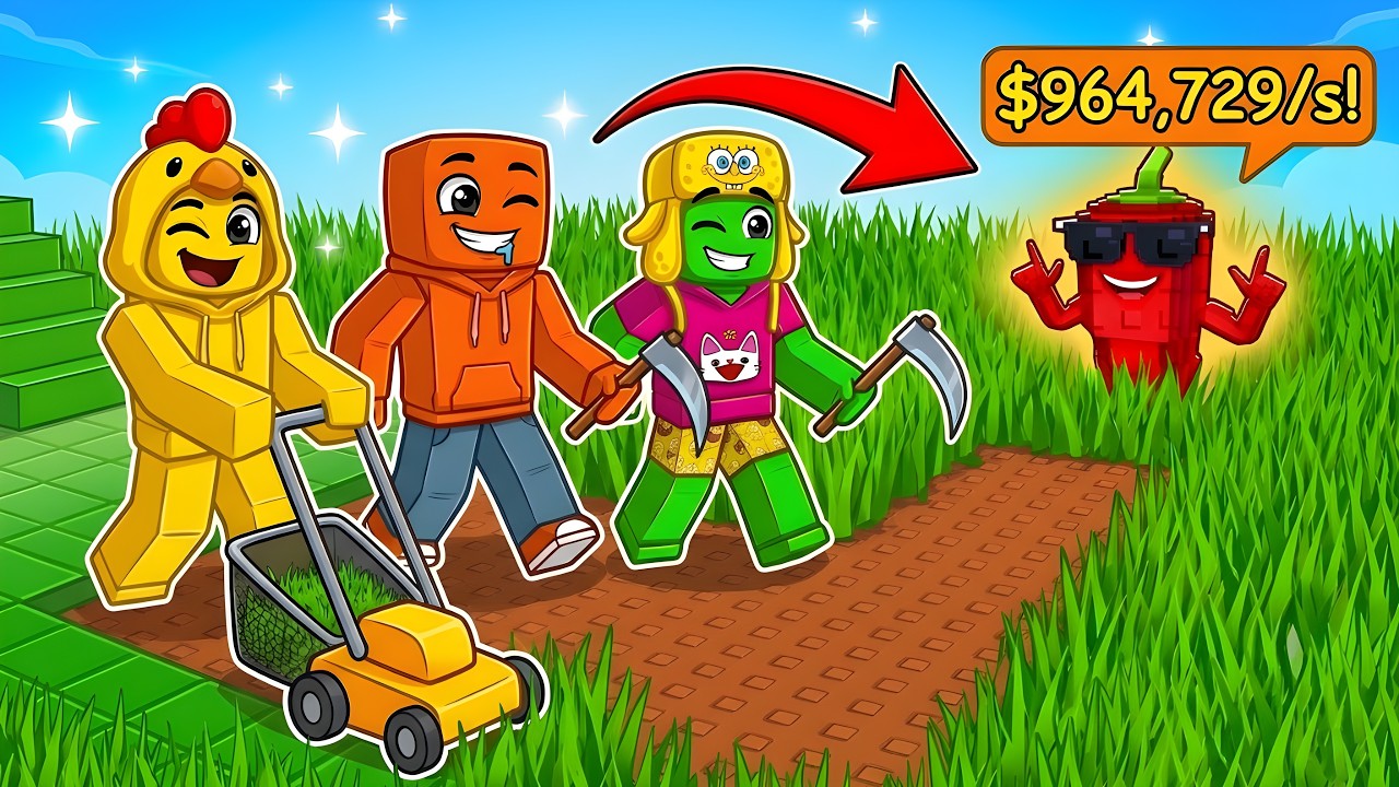 KOSIMY TRAWE PO NAJLEPSZE BRAINROTY w Roblox!