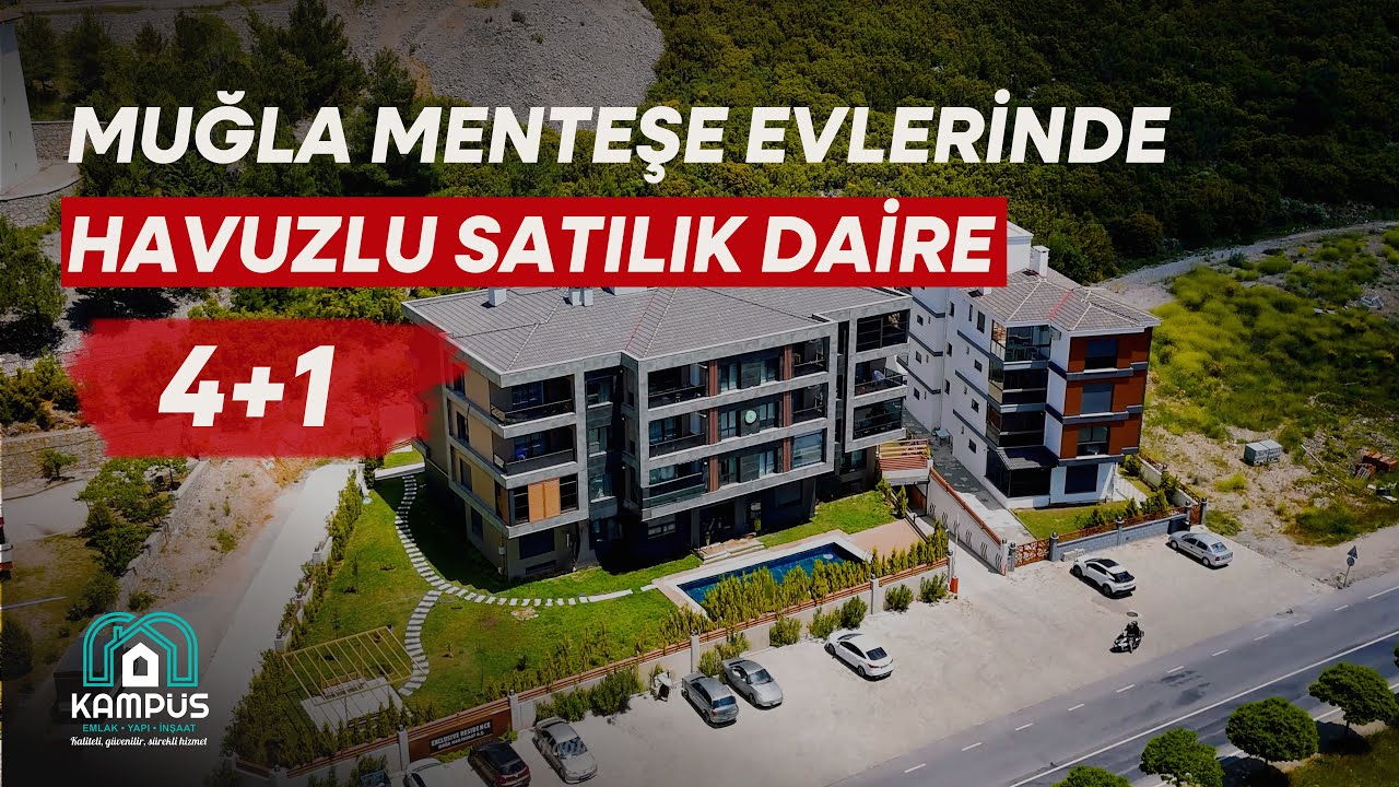 Muğla Menteşe Evleri'nde Havuzlu 4+1 Satılık Daire