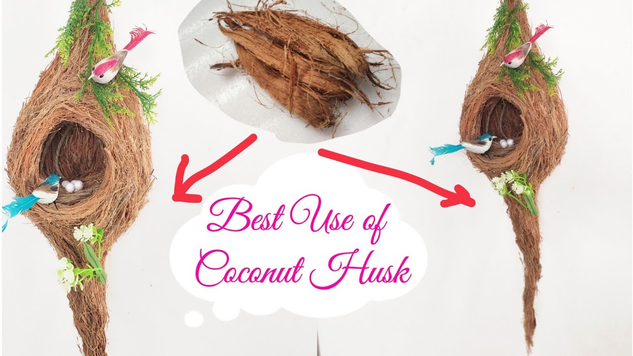 Best Way to Recycle Coconut Husk/ Coconut Husk Craft Idea