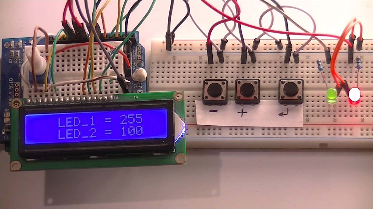 Menu lcd avec arduino en français