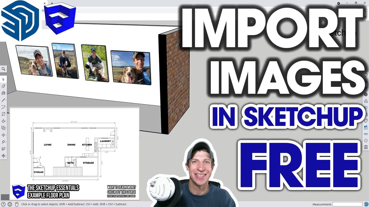 Импорт и использование ИЗОБРАЖЕНИЙ в SketchUp бесплатно!