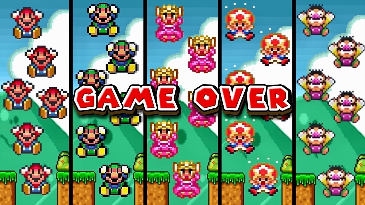 128 Times Game Over - Super Mario Bros. X2 - Character Showcase